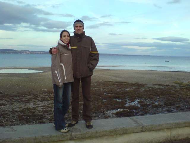 Szter es Gyuri a Baden-i to partjan Konstanz mellett